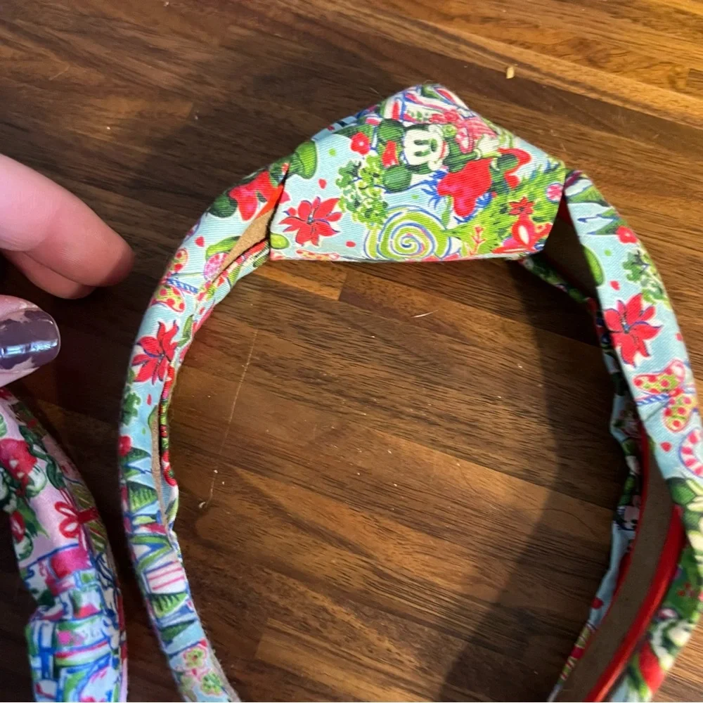 Disney Preppy Lilly Pulitzer Headbands Boutique Set of 2 Christmas Holiday - Picture 4 of 6